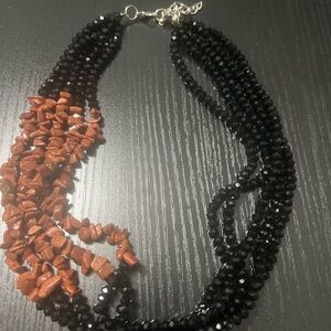 Sassy Jones Black and Brown Beaded Necklace